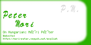 peter mori business card